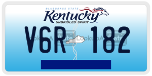 V6R182  license plate in KY