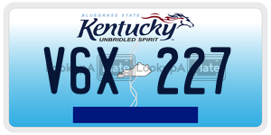 V6X227  license plate in KY