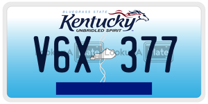 V6X377  license plate in KY