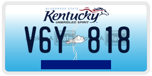 V6Y818  license plate in KY