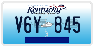 V6Y845  license plate in KY