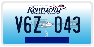 V6Z043  license plate in KY