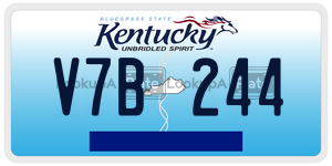 V7B244  license plate in KY