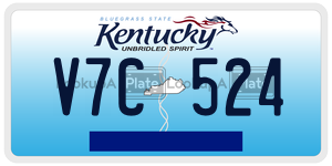 V7C524  license plate in KY