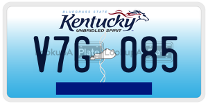 V7G085  license plate in KY