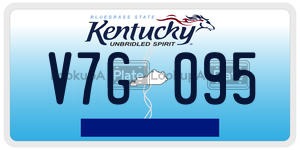 V7G095  license plate in KY