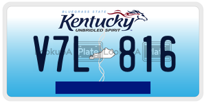 V7L816  license plate in KY