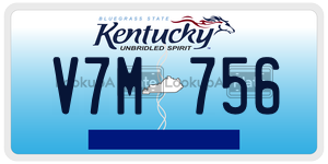 V7M756  license plate in KY
