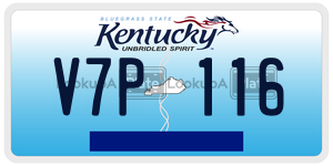 V7P116  license plate in KY