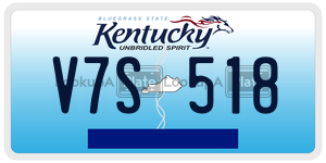 V7S518  license plate in KY
