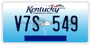 V7S549  license plate in KY