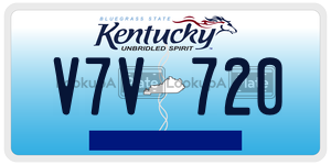 V7V720  license plate in KY