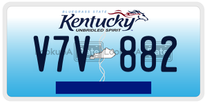 V7V882  license plate in KY