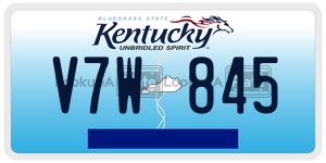 V7W845  license plate in KY