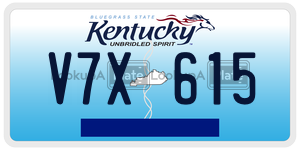 V7X615  license plate in KY