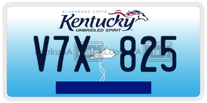 V7X825  license plate in KY