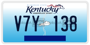 V7Y138  license plate in KY