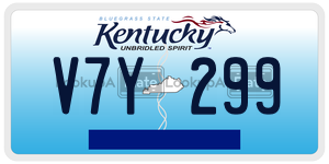 V7Y299  license plate in KY