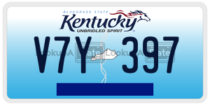 V7Y397  license plate in KY