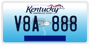 V8A888  license plate in KY