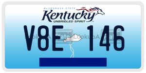 V8E146  license plate in KY