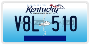 V8L510  license plate in KY