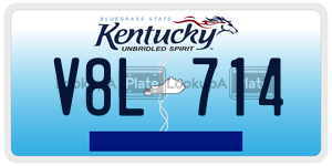 V8L714  license plate in KY