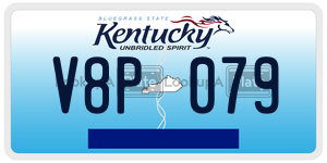 V8P079  license plate in KY