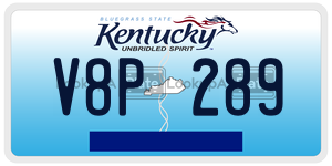 V8P289  license plate in KY