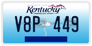 V8P449  license plate in KY