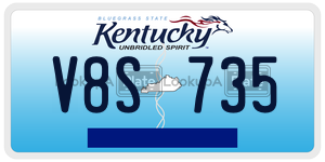 V8S735  license plate in KY