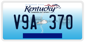 V9A370  license plate in KY