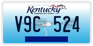 V9C524  license plate in KY