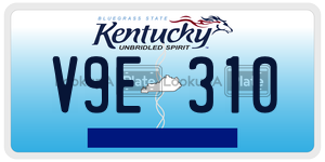 V9E310  license plate in KY
