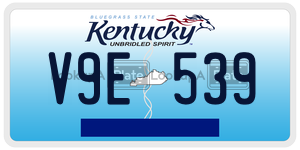 V9E539  license plate in KY
