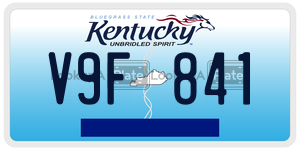 V9F841  license plate in KY