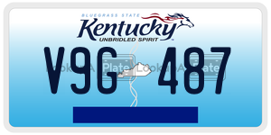 V9G487  license plate in KY