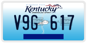 V9G617  license plate in KY