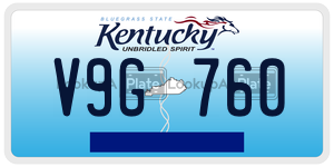 V9G760  license plate in KY