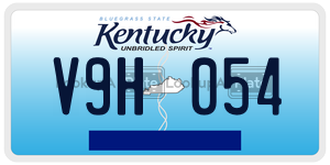 V9H054  license plate in KY