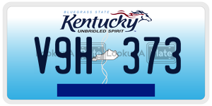 V9H373  license plate in KY