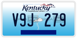 V9J279  license plate in KY