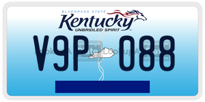 V9P088  license plate in KY