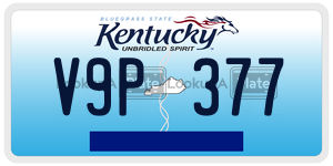 V9P377  license plate in KY