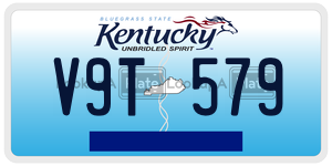 V9T579  license plate in KY