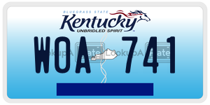 W0A741  license plate in KY