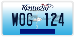 W0G124  license plate in KY