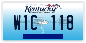 W1C118  license plate in KY