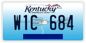W1C684  license plate in KY