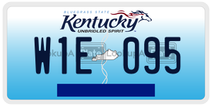 W1E095  license plate in KY